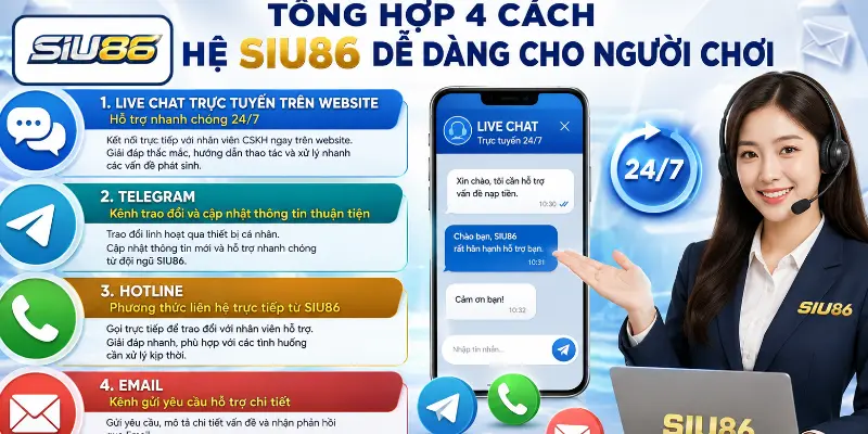 Tổng hợp 4 cách liên hệ SIU86 dễ dàng cho người chơi